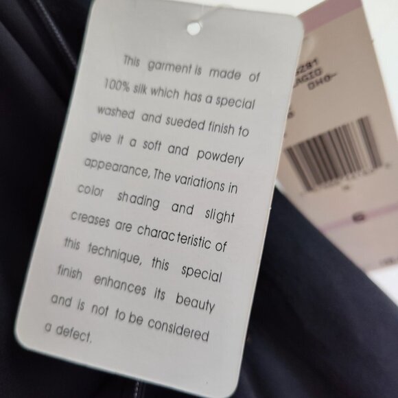 Ladies SZ 6 Jones New York Black Cascade Ruffle Faux Wrap Silk Skirt - Picture 3 of 4